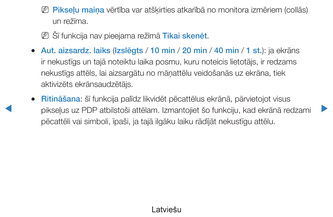 Samsung UE40D8000YSXXH manual Un režīma, NN Šī funkcija nav pieejama režīmā Tikai skenēt, Aktivizēts ekrānsaudzētājs 