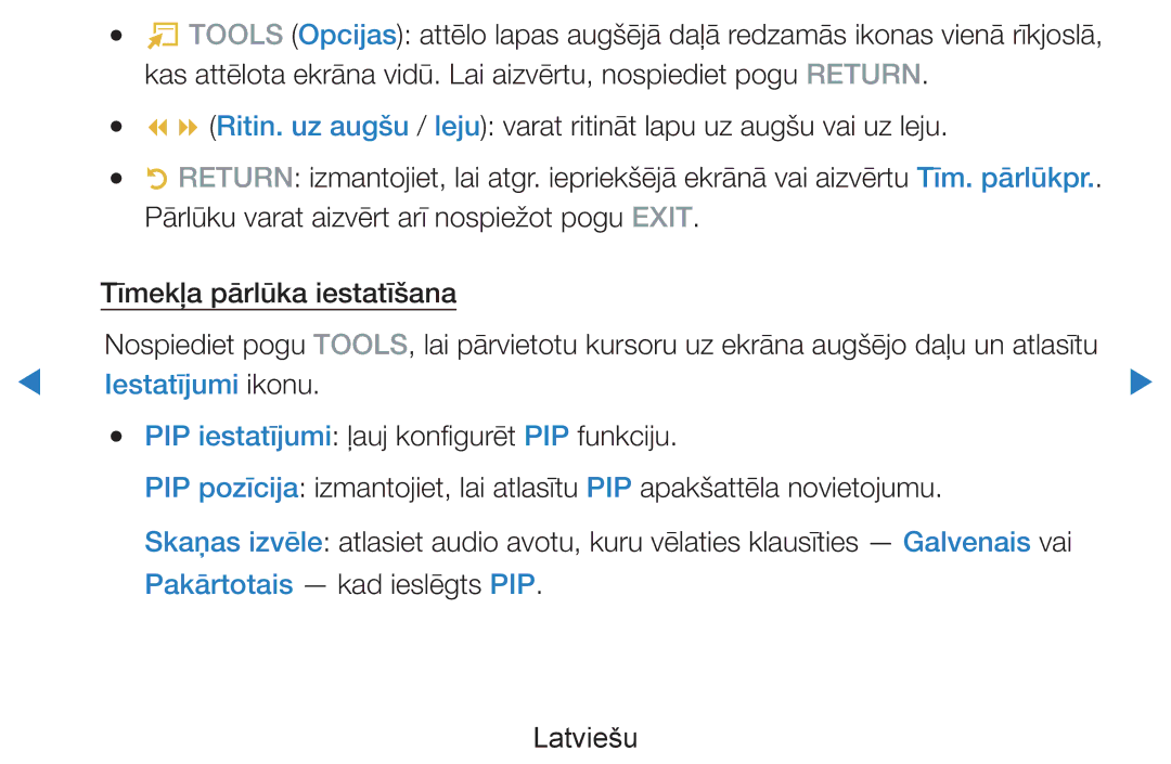 Samsung UE55D7000LSXXH, UE40D8000YSXXH, UE40D7000LSXXH, UE46D7000LSXXH, UE55D8000YSXXH, UE46D8000YSXXH manual Iestatījumi ikonu 