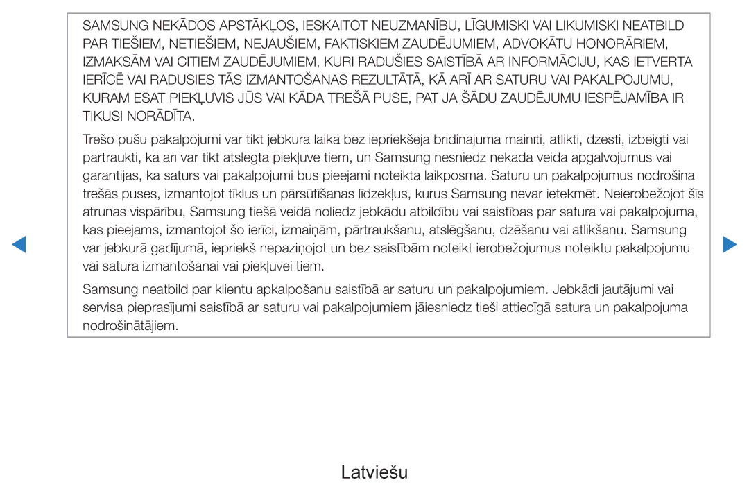 Samsung UE46D8000YSXXH, UE40D8000YSXXH, UE40D7000LSXXH, UE46D7000LSXXH, UE55D8000YSXXH, UE55D7000LSXXH, UE55D8090YSXZG Latviešu 