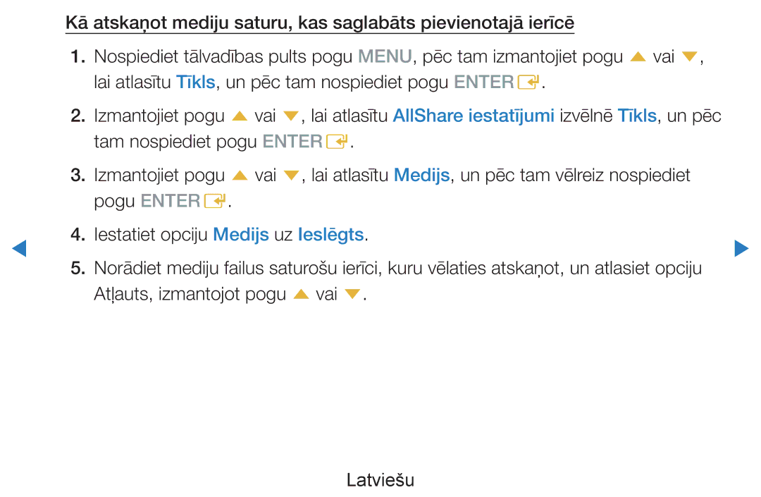 Samsung UE55D7000LSXXH, UE40D8000YSXXH, UE40D7000LSXXH, UE46D7000LSXXH manual Atļauts, izmantojot pogu u vai d Latviešu 