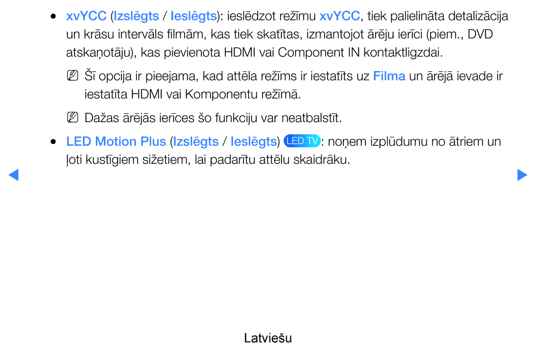 Samsung UE46D8000YSXXH, UE40D8000YSXXH, UE40D7000LSXXH, UE46D7000LSXXH, UE55D8000YSXXH, UE55D7000LSXXH, UE55D8090YSXZG Latviešu 
