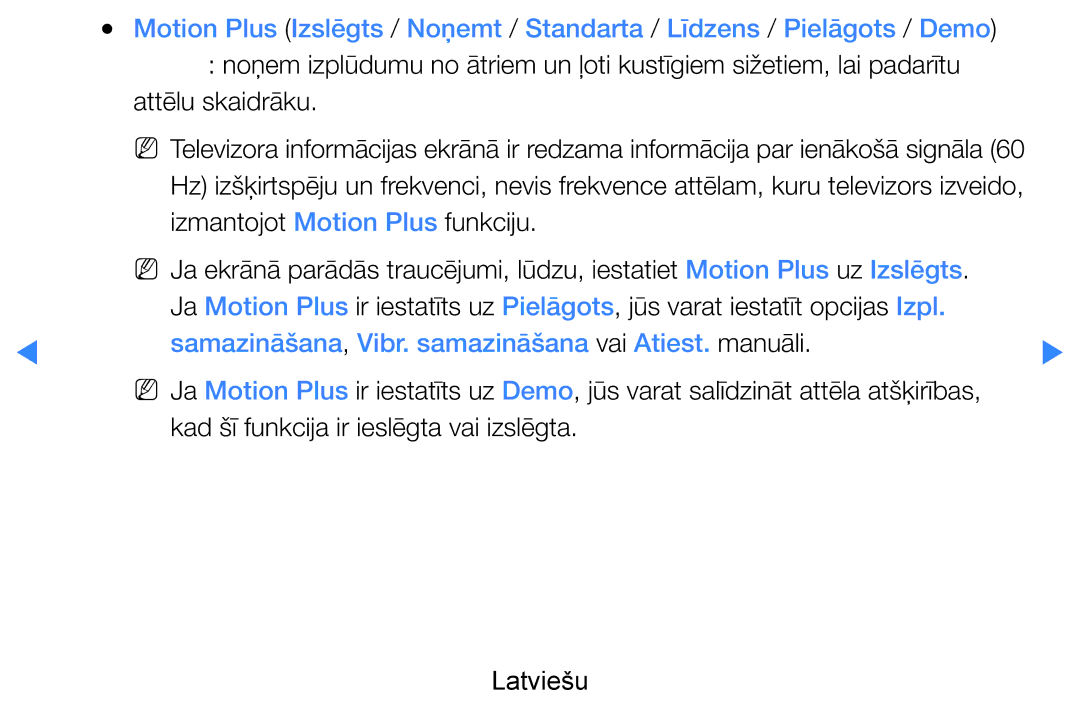 Samsung UE40D7000LSXXH, UE40D8000YSXXH, UE46D7000LSXXH, UE55D8000YSXXH Samazināšana, Vibr. samazināšana vai Atiest. manuāli 