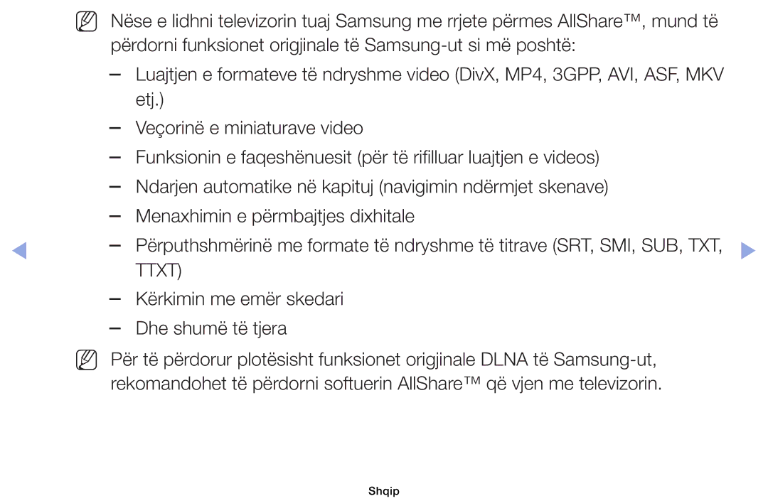 Samsung UE32EH4000WXXH manual Etj, Veçorinë e miniaturave video, Ndarjen automatike në kapituj navigimin ndërmjet skenave 