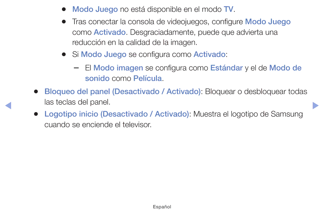 Samsung UE40EH5000WXTK, UE40EH5000WXXH, UE40EH5000WXXC, UE32EH5000WXXH Las teclas del panel, Cuando se enciende el televisor 