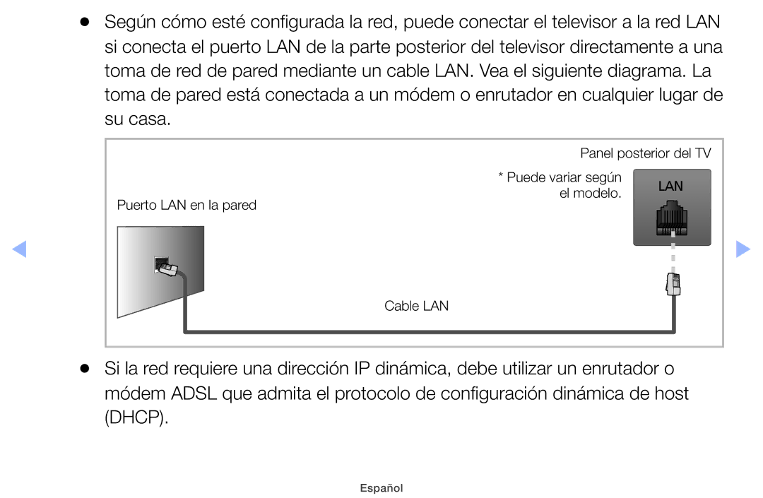 Samsung UE60EH6000SXXC, UE40EH5000WXXH, UE40EH5000WXXC, UE32EH5000WXXH, UE32EH4000WXTK, UE32EH4000WXXH Panel posterior del TV 