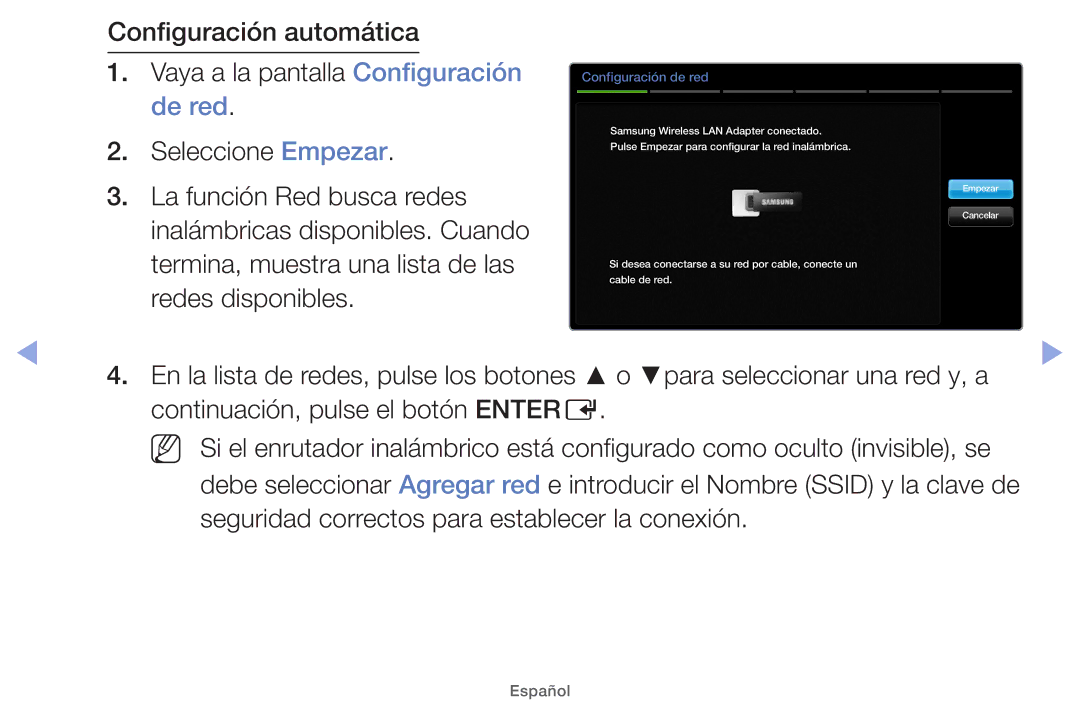 Samsung UE26EH4000WXTK, UE40EH5000WXXH, UE40EH5000WXXC, UE32EH5000WXXH, UE32EH4000WXTK, UE32EH4000WXXH Configuración de red 