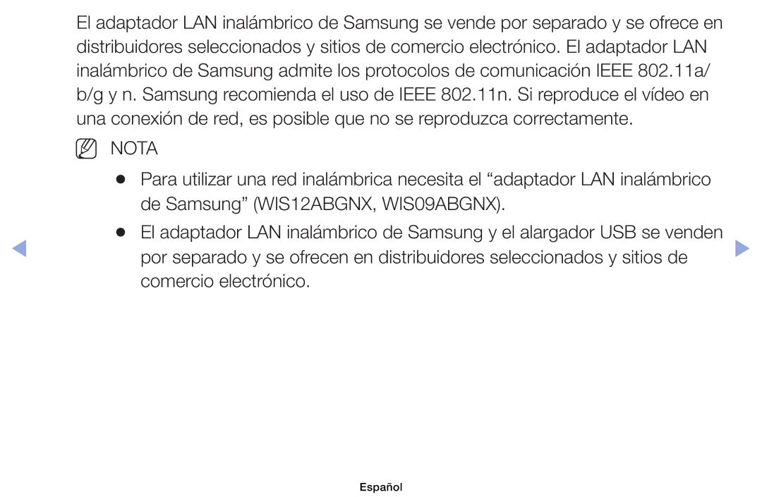 Samsung UE32EH4003WXXC, UE40EH6030WXXH, UE40EH6030WXTK manual De Samsung WIS12ABGNX, WIS09ABGNX, Comercio electrónico 