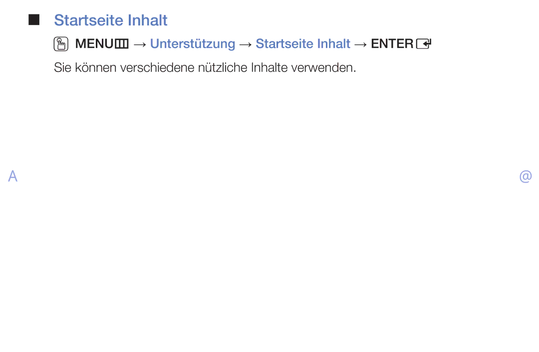 Samsung UE32EH6030WXTK, UE40EH6030WXXH manual Startseite Inhalt, Sie können verschiedene nützliche Inhalte verwenden 