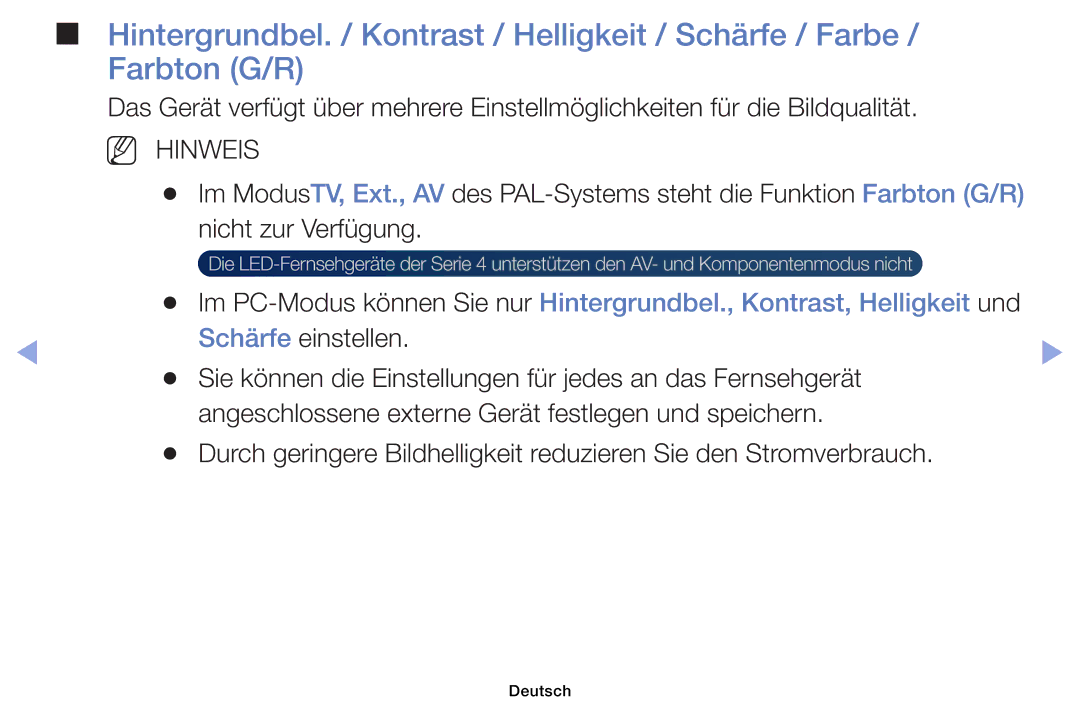 Samsung UE40EH6030WXZG, UE40EH6030WXXH, UE46EH6030WXXH, UE32EH4003WXZG, UE32EH4003WXXC manual NN Hinweis, Nicht zur Verfügung 