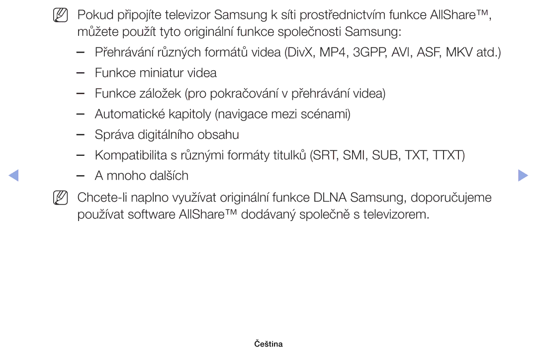 Samsung UE32EH4003WXZT, UE40EH6030WXXH, UE46EH6030WXXH, UE32EH6030WXXH, UE32EH4003WXXH, UE32EH4003WXZF, UE39EH5003WXZF Čeština 