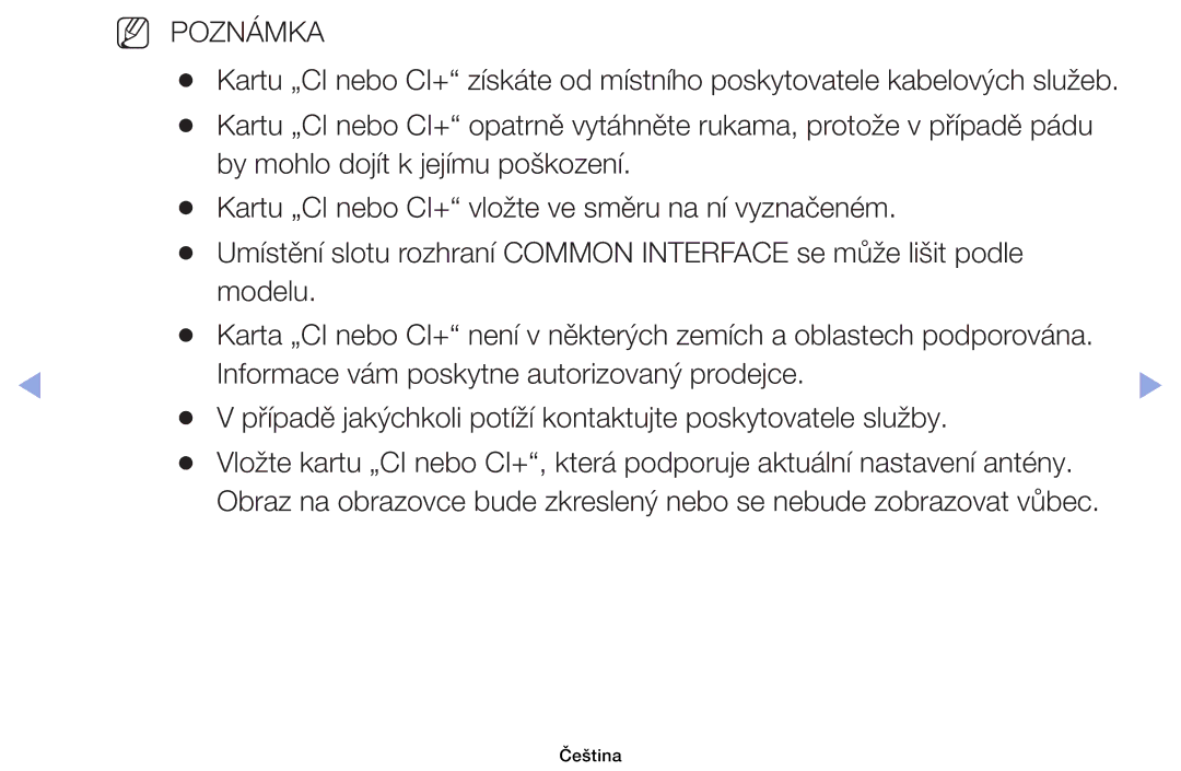 Samsung UE40EH6030WXZF, UE40EH6030WXXH, UE46EH6030WXXH, UE32EH6030WXXH, UE32EH4003WXXH, UE32EH4003WXZF manual NN Poznámka 