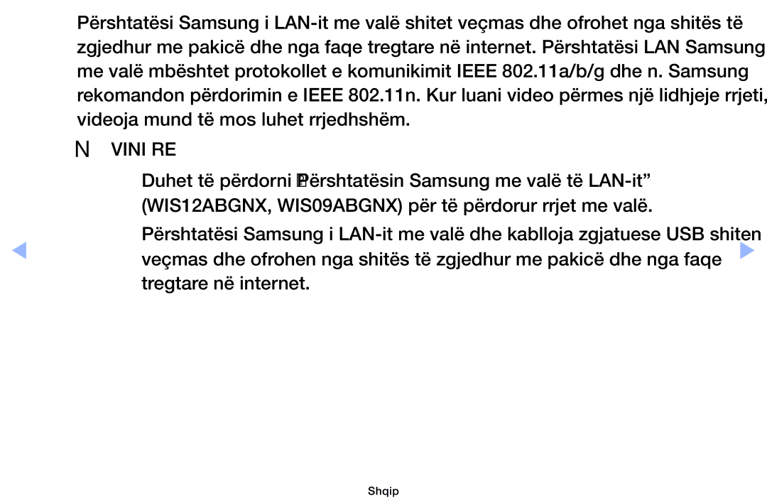 Samsung UE39EH5003WXXH, UE40EH6030WXXH, UE46EH6030WXXH, UE32EH6030WXXH, UE32EH4003WXXH manual Tregtare në internet 