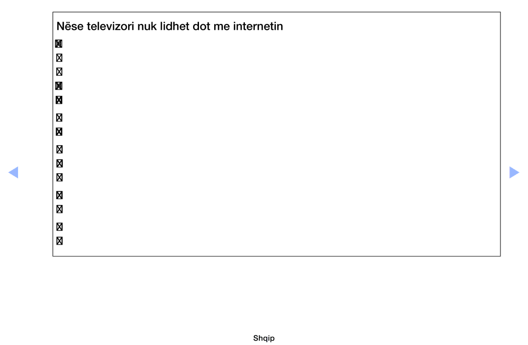 Samsung UE46EH6030WXXH, UE40EH6030WXXH, UE32EH6030WXXH, UE32EH4003WXXH manual Nëse televizori nuk lidhet dot me internetin 