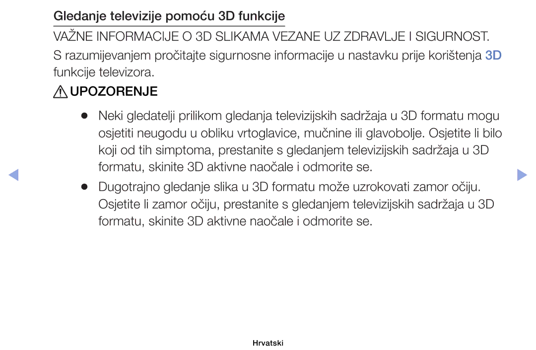 Samsung UE46EH6030WXXH, UE40EH6030WXXH, UE32EH6030WXXH, UE32EH4003WXXH, UE39EH5003WXXH manual Upozorenje 