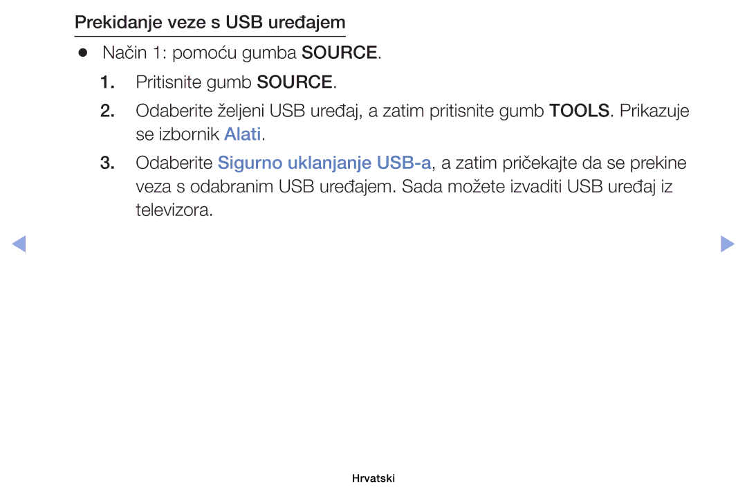 Samsung UE32EH6030WXXH, UE40EH6030WXXH, UE46EH6030WXXH, UE32EH4003WXXH, UE39EH5003WXXH manual Hrvatski 