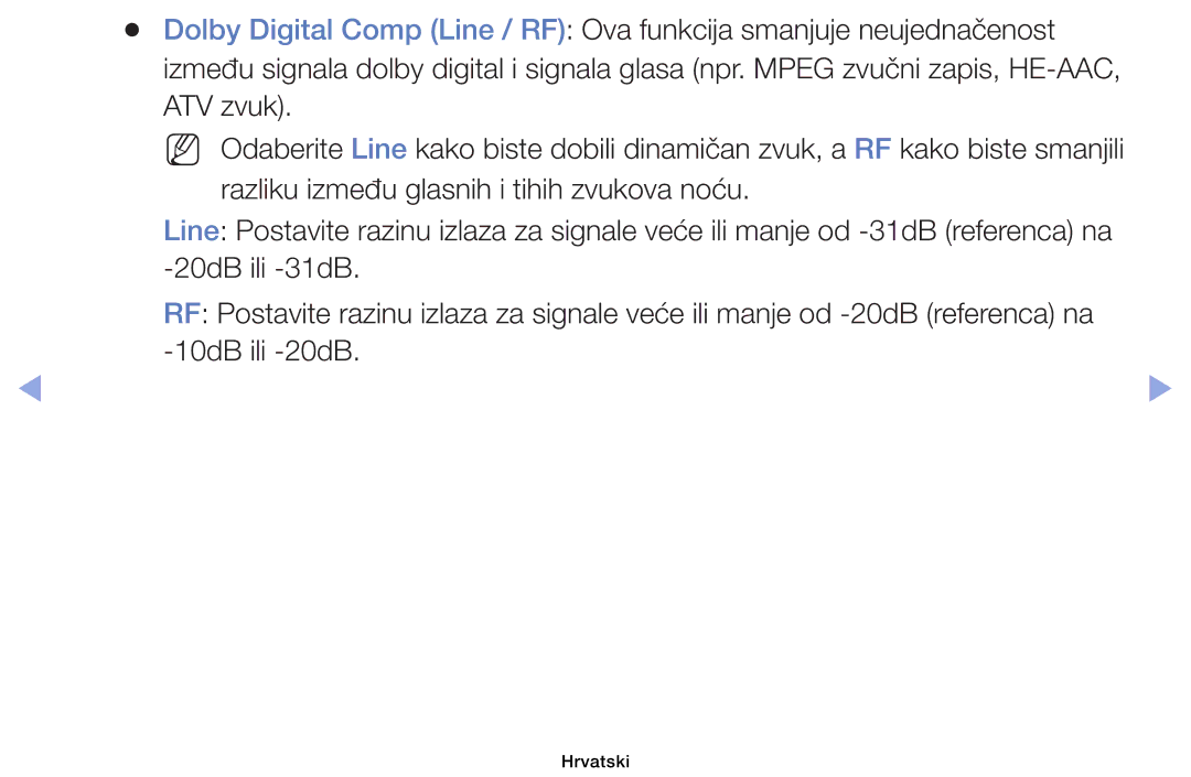 Samsung UE32EH4003WXXH, UE40EH6030WXXH, UE46EH6030WXXH, UE32EH6030WXXH, UE39EH5003WXXH manual Hrvatski 