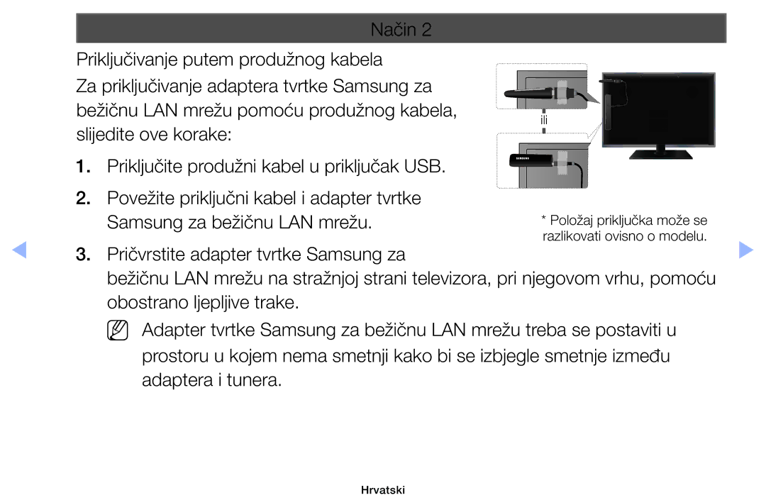 Samsung UE39EH5003WXXH, UE40EH6030WXXH, UE46EH6030WXXH, UE32EH6030WXXH, UE32EH4003WXXH manual Samsung za bežičnu LAN mrežu 