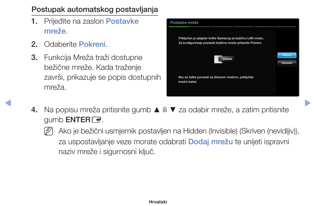 Samsung UE39EH5003WXXH, UE40EH6030WXXH, UE46EH6030WXXH, UE32EH6030WXXH, UE32EH4003WXXH manual Postavke mreže 