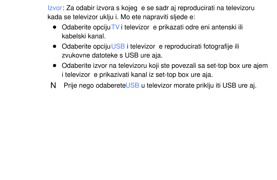 Samsung UE39EH5003WXXH, UE40EH6030WXXH, UE46EH6030WXXH, UE32EH6030WXXH, UE32EH4003WXXH manual Hrvatski 