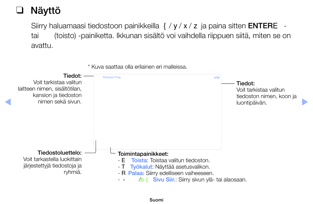 Samsung UE40EH6035KXXE, UE32EH6035KXXE manual Näyttö 