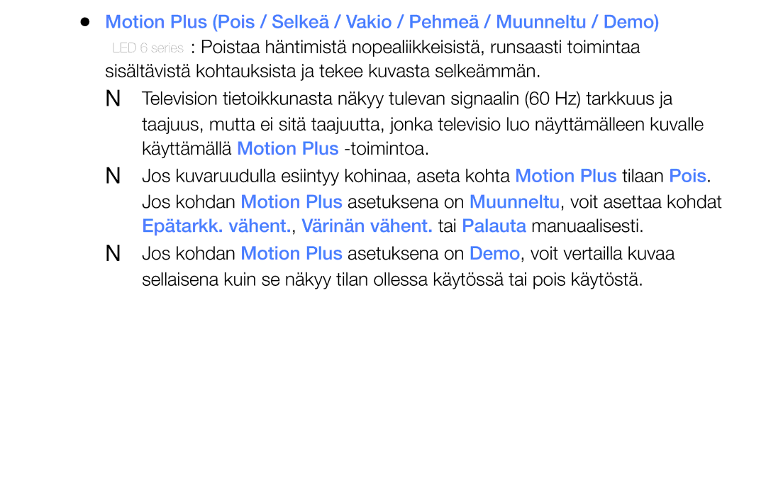 Samsung UE32EH6035KXXE, UE40EH6035KXXE manual Suomi 