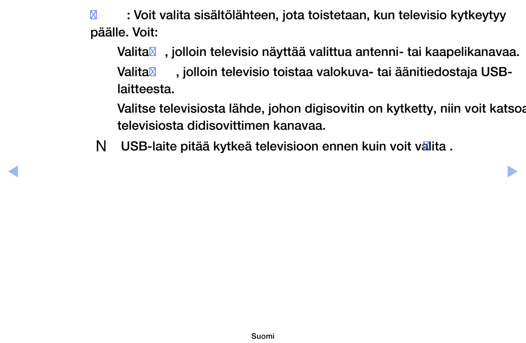 Samsung UE40EH6035KXXE, UE32EH6035KXXE manual Suomi 