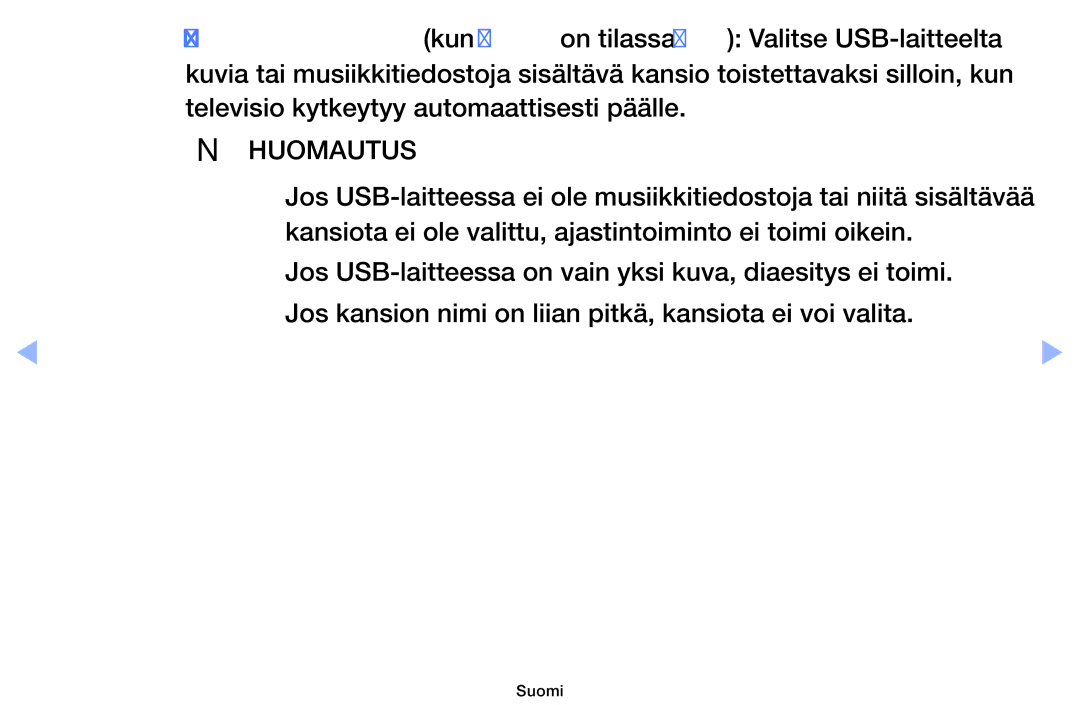 Samsung UE40EH6035KXXE, UE32EH6035KXXE manual NN Huomautus 