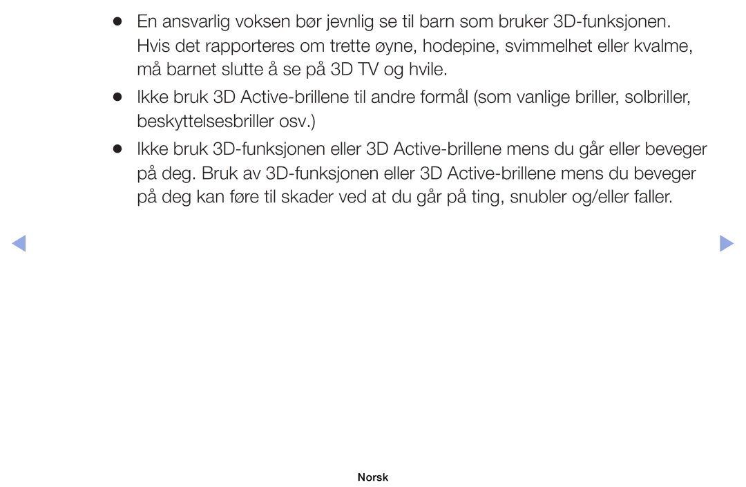 Samsung UE40EH6035KXXE, UE32EH6035KXXE manual Norsk 