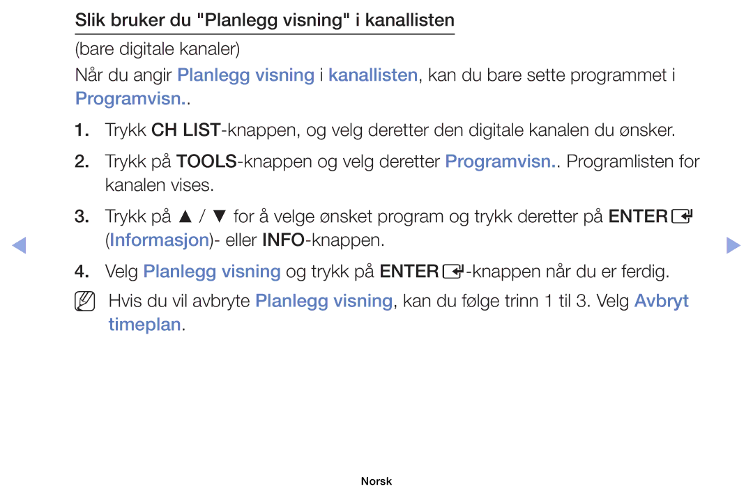 Samsung UE32EH6035KXXE, UE40EH6035KXXE manual Norsk 