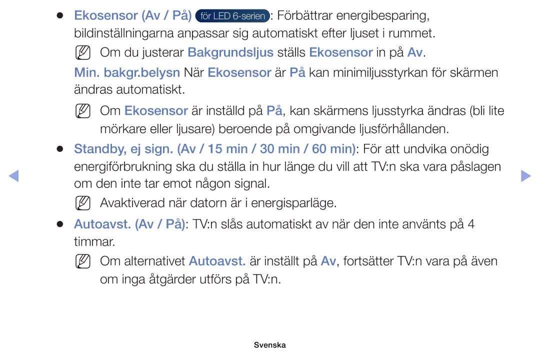 Samsung UE40EH6035KXXE, UE32EH6035KXXE manual Svenska 