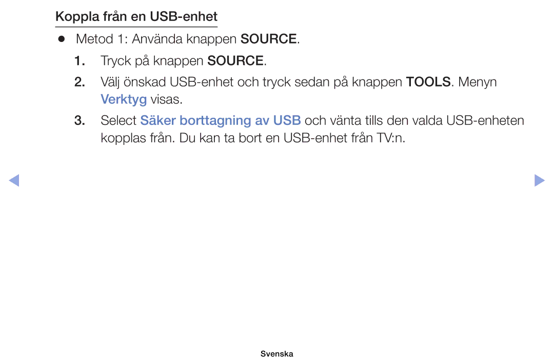 Samsung UE32EH6035KXXE, UE40EH6035KXXE manual Svenska 