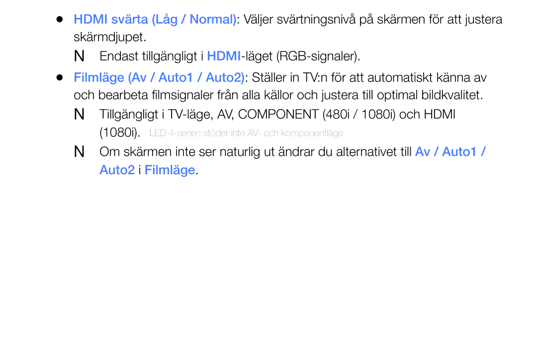 Samsung UE40EH6035KXXE, UE32EH6035KXXE manual Auto2 i Filmläge 