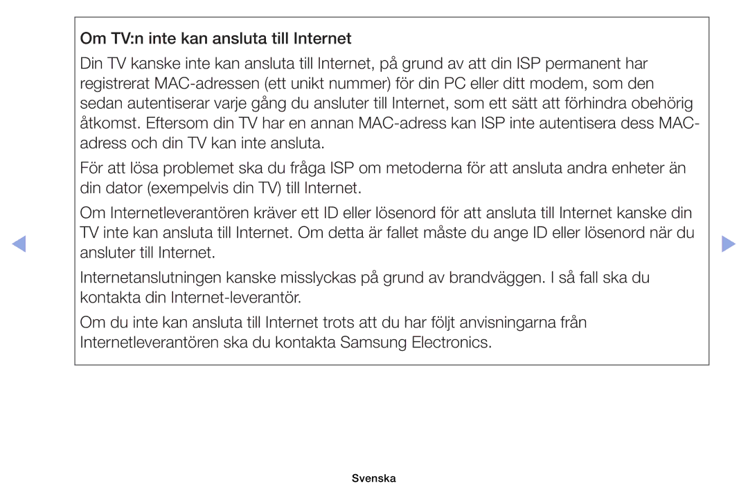 Samsung UE40EH6035KXXE, UE32EH6035KXXE manual Svenska 