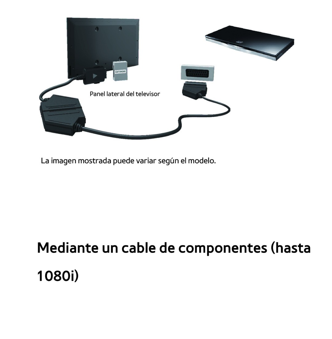 Samsung UE40ES6100WXXH, UE40ES6100WXZG, UE32ES5500WXXH, UE46ES5500WXTK, UE50ES6100WXXH Mediante un cable de componentes hasta 