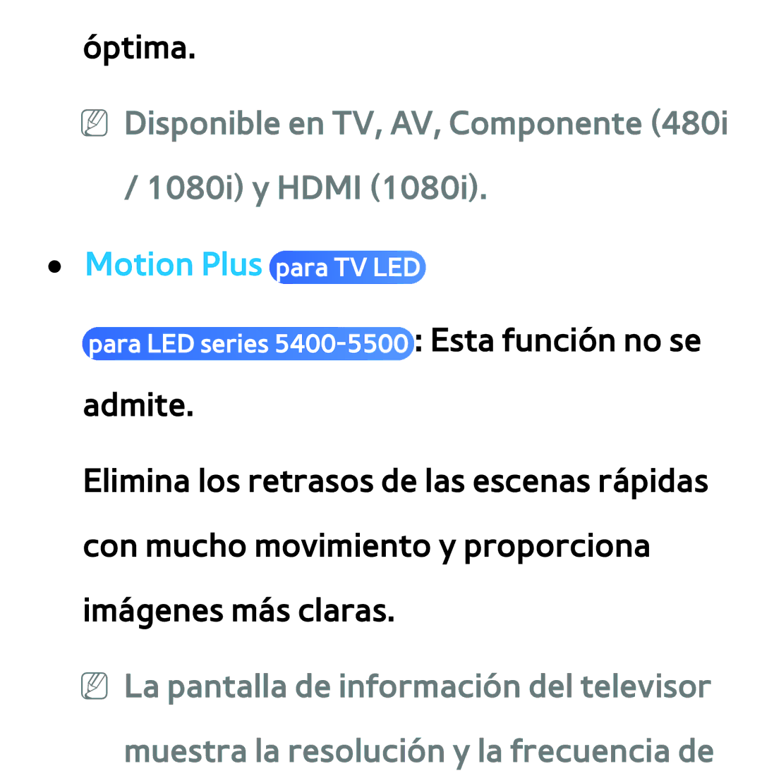 Samsung UE40ES6100WXTK, UE40ES6100WXZG, UE32ES5500WXXH, UE46ES5500WXTK, UE50ES6100WXXH, UE40ES6800SXXC, UE46ES5500WXXH Óptima 