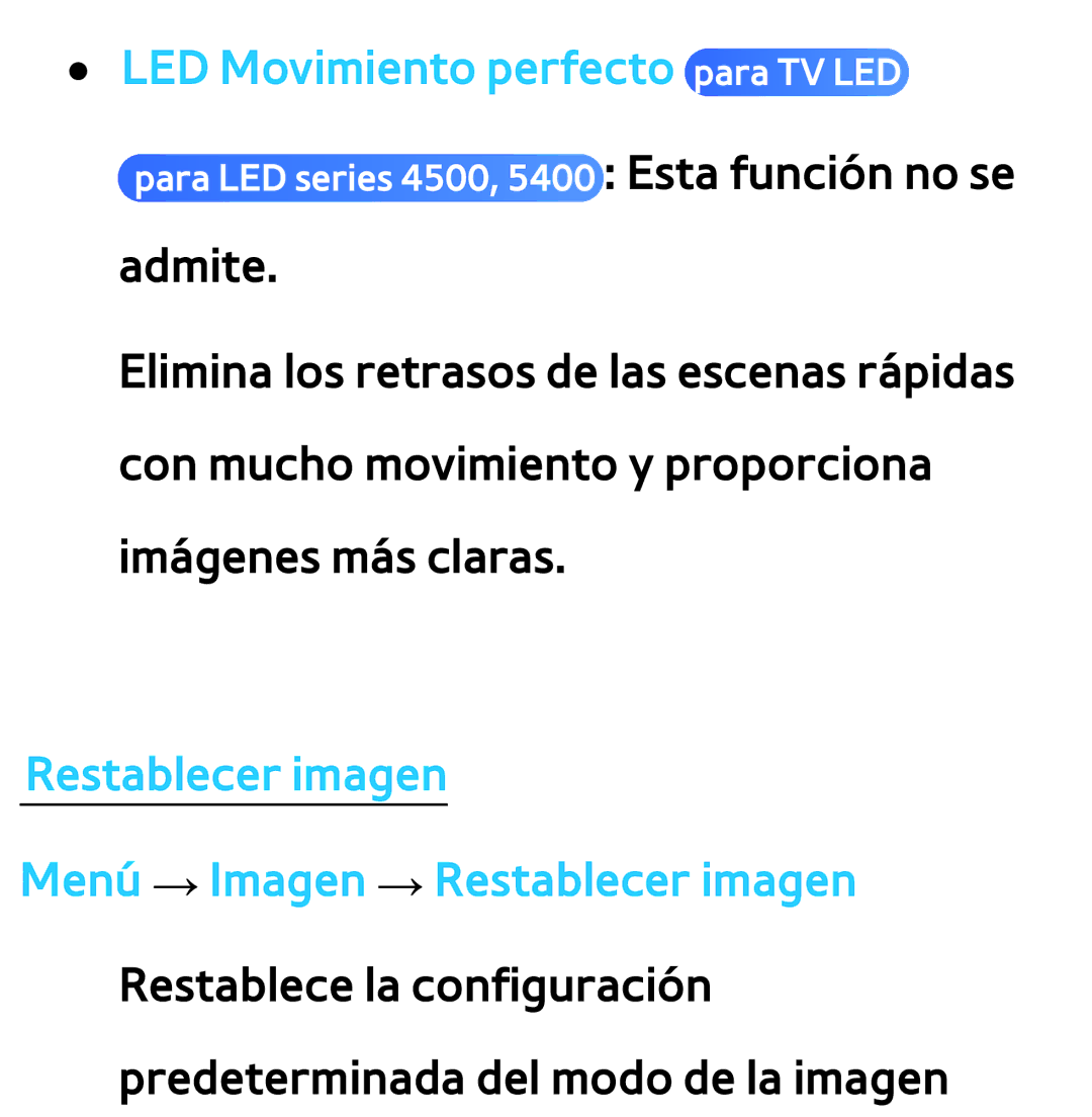 Samsung UE50ES6100WXXC, UE40ES6100WXZG, UE32ES5500WXXH, UE46ES5500WXTK, UE50ES6100WXXH LED Movimiento perfecto para TV LED 