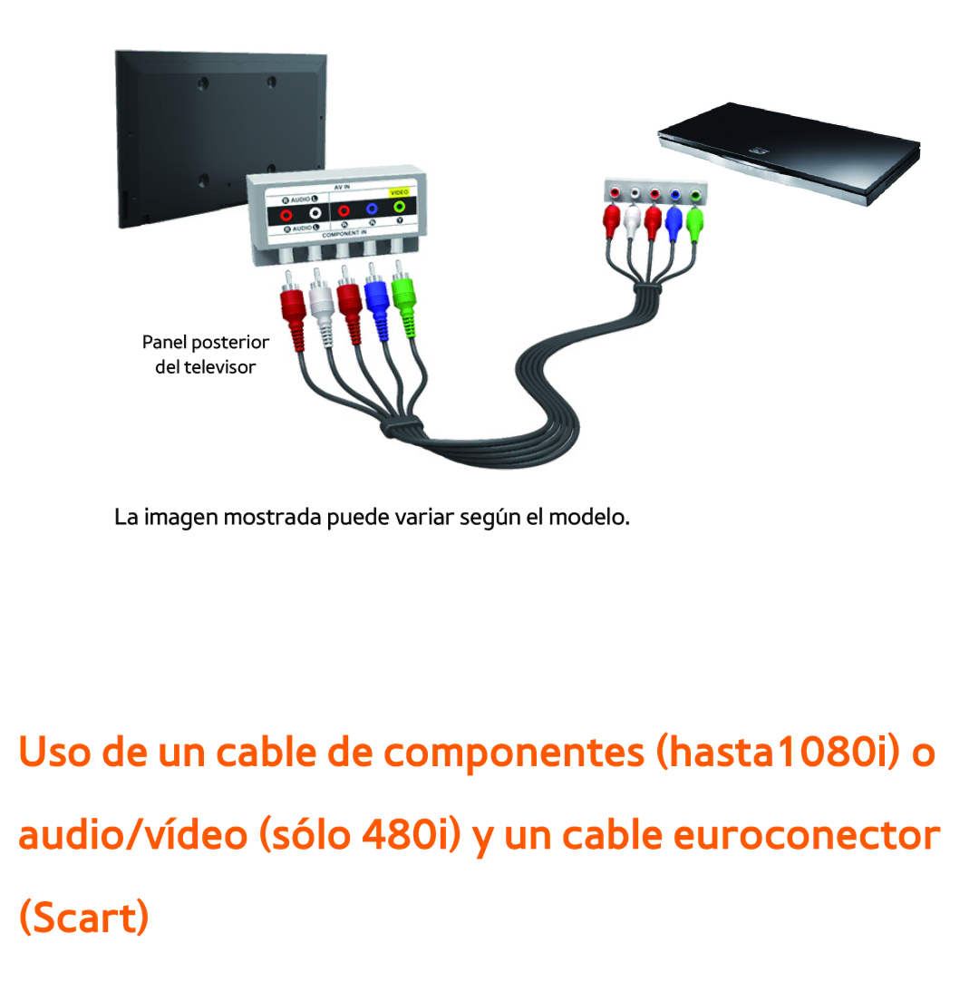 Samsung UE40ES6100WXXC, UE40ES6100WXZG, UE32ES5500WXXH, UE46ES5500WXTK manual La imagen mostrada puede variar según el modelo 