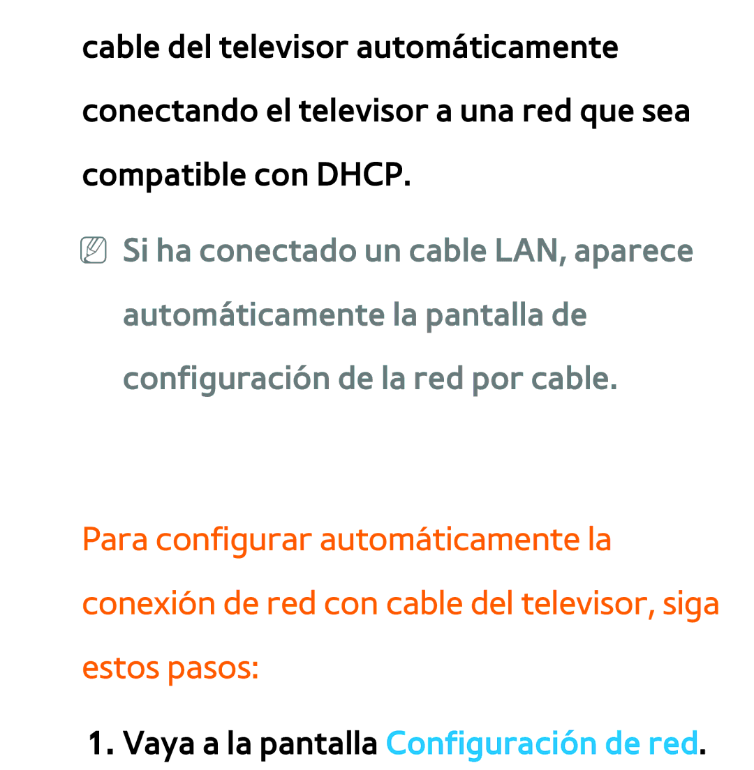 Samsung UE46ES6900SXXC, UE40ES6100WXZG, UE32ES5500WXXH, UE46ES5500WXTK manual Vaya a la pantalla Configuración de red 