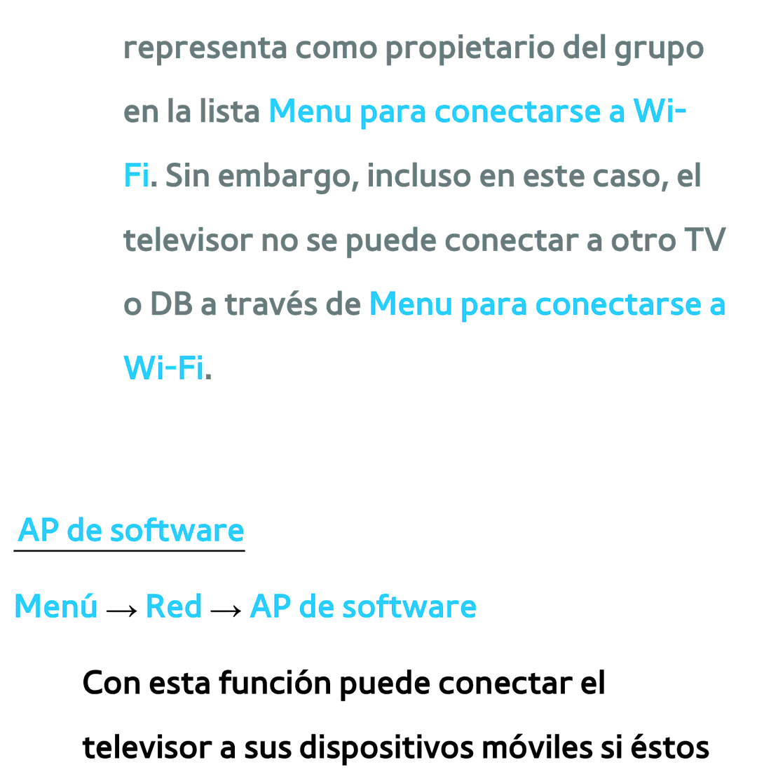 Samsung UE40EH5300WXTK, UE40ES6100WXZG, UE32ES5500WXXH, UE46ES5500WXTK manual AP de software Menú → Red → AP de software 