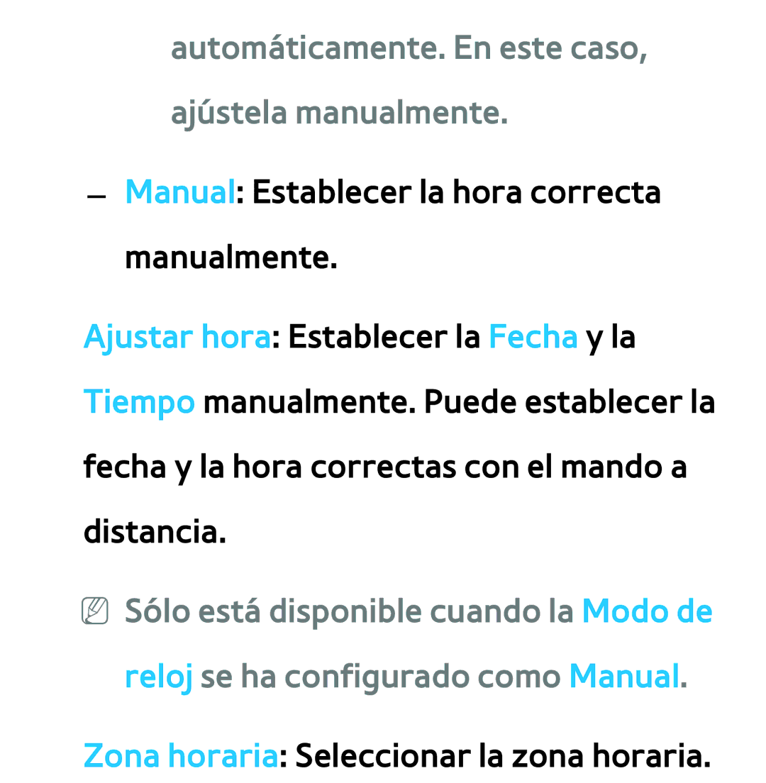 Samsung UE55ES6100WXXH, UE40ES6100WXZG, UE32ES5500WXXH, UE46ES5500WXTK Automáticamente. En este caso, ajústela manualmente 