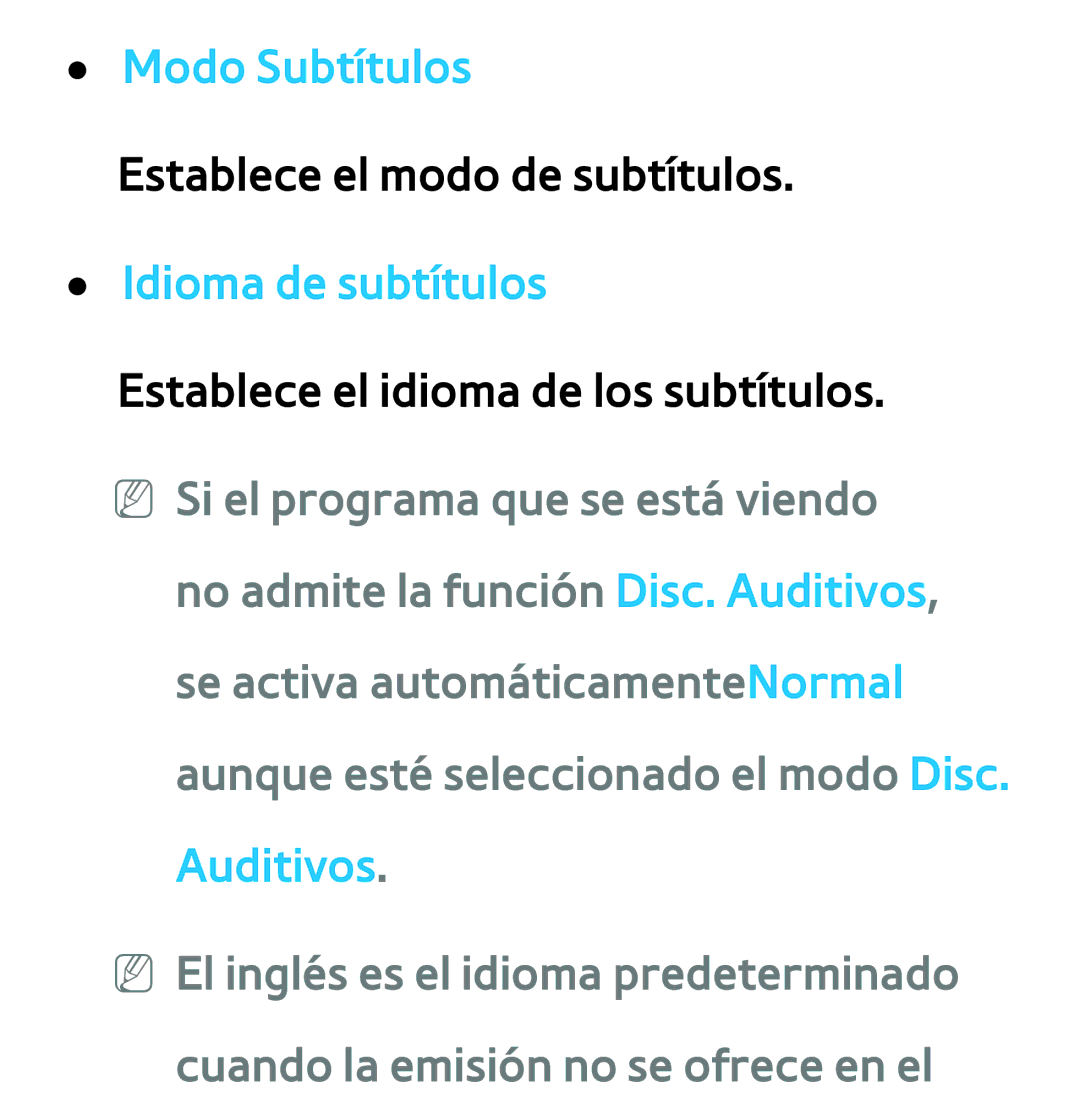 Samsung UE46ES6710SXXH, UE40ES6100WXZG, UE32ES5500WXXH, UE46ES5500WXTK, UE50ES6100WXXH, UE40ES6800SXXC manual Modo Subtítulos 