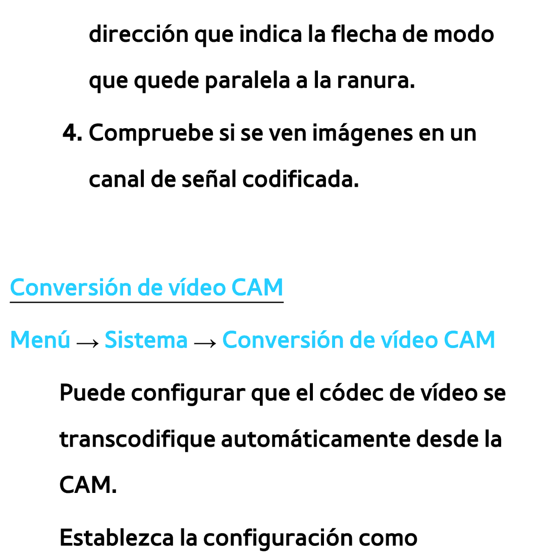 Samsung UE50ES5700SXXC, UE40ES6100WXZG, UE32ES5500WXXH, UE46ES5500WXTK, UE50ES6100WXXH manual Establezca la configuración como 