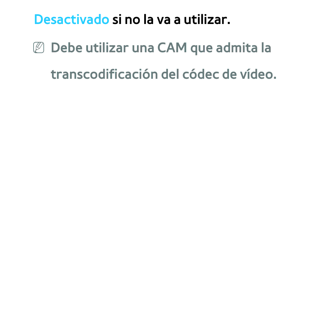 Samsung UE32ES6710SXXH, UE40ES6100WXZG, UE32ES5500WXXH, UE46ES5500WXTK, UE50ES6100WXXH Desactivado si no la va a utilizar 