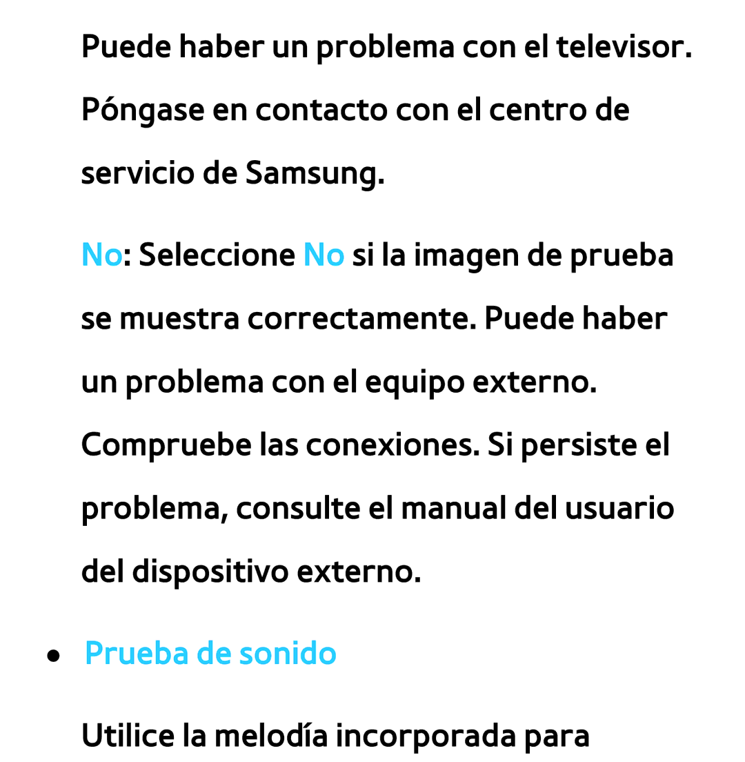 Samsung UE40EH5300WXTK, UE40ES6100WXZG, UE32ES5500WXXH, UE46ES5500WXTK, UE50ES6100WXXH, UE40ES6800SXXC manual Prueba de sonido 