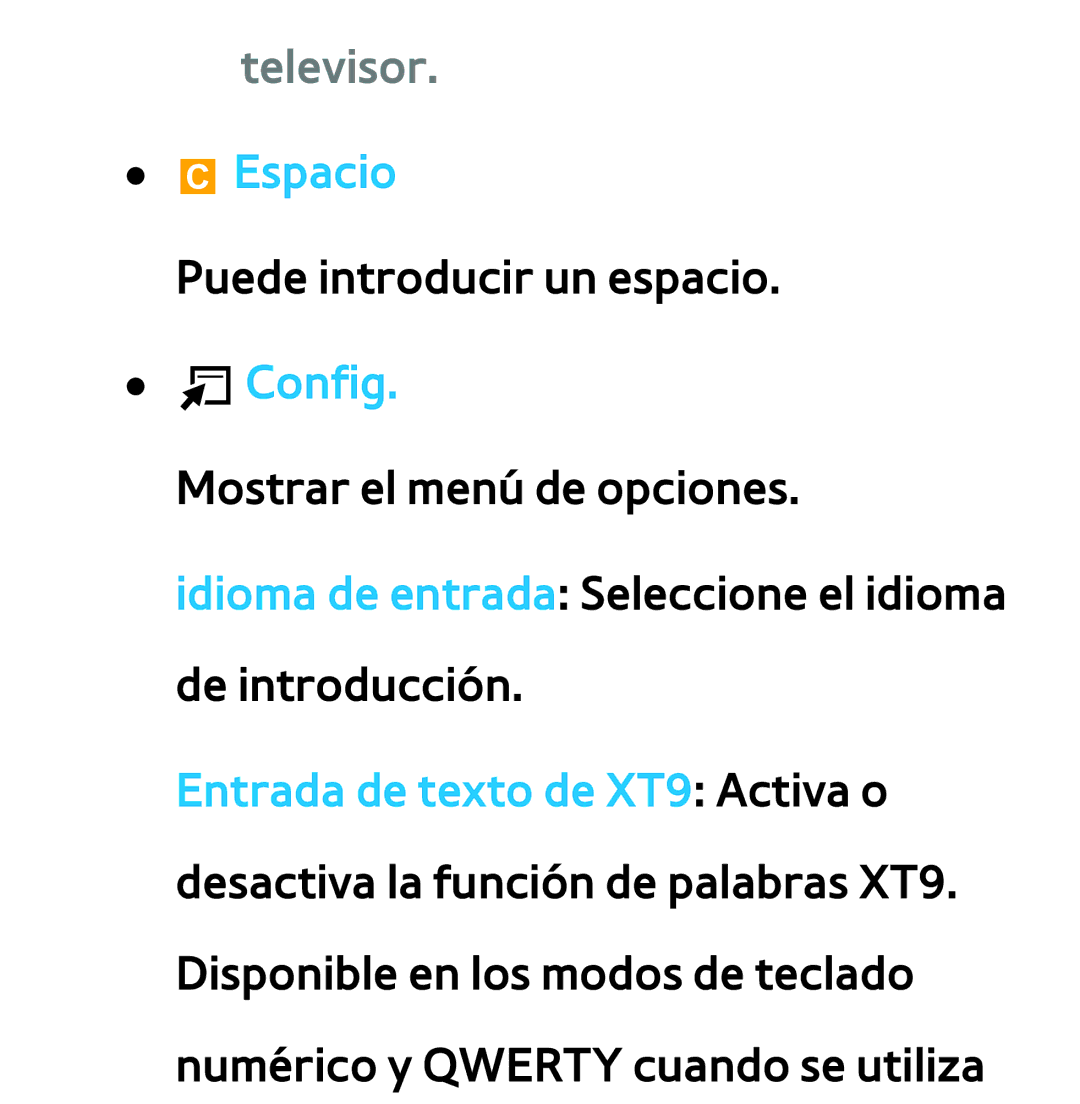 Samsung UE55ES6140WXXC, UE40ES6100WXZG, UE32ES5500WXXH, UE46ES5500WXTK, UE50ES6100WXXH, UE40ES6800SXXC manual Televisor, Espacio 