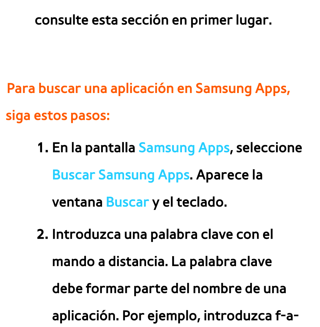 Samsung UE22ES5410WXXH, UE40ES6100WXZG, UE32ES5500WXXH manual Para buscar una aplicación en Samsung Apps, siga estos pasos 