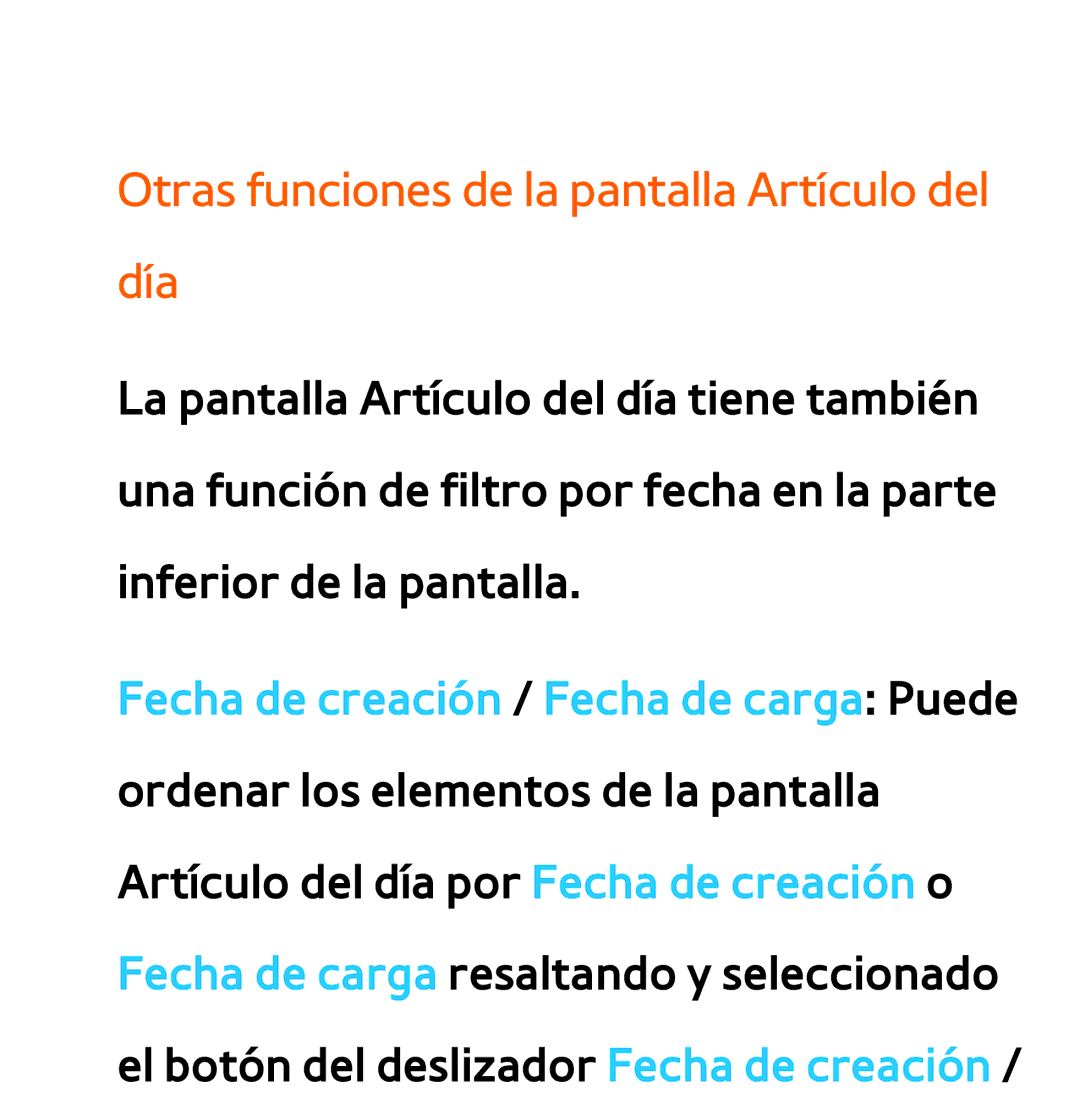 Samsung UE22ES5400WXXC, UE40ES6100WXZG, UE32ES5500WXXH, UE46ES5500WXTK manual Otras funciones de la pantalla Artículo del día 