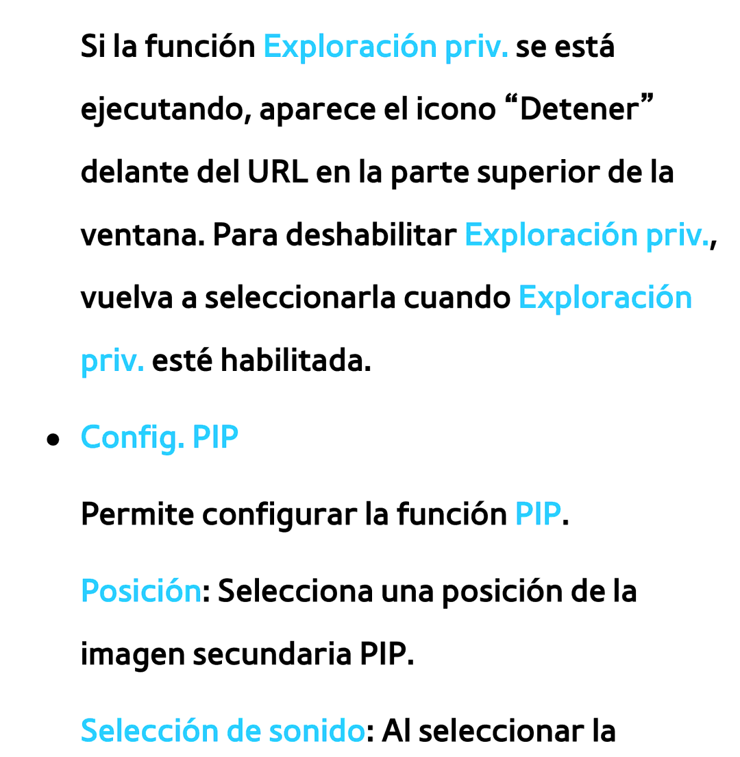 Samsung UE46ES5500WXTK, UE40ES6100WXZG, UE32ES5500WXXH, UE50ES6100WXXH Config. PIP, Selección de sonido Al seleccionar la 