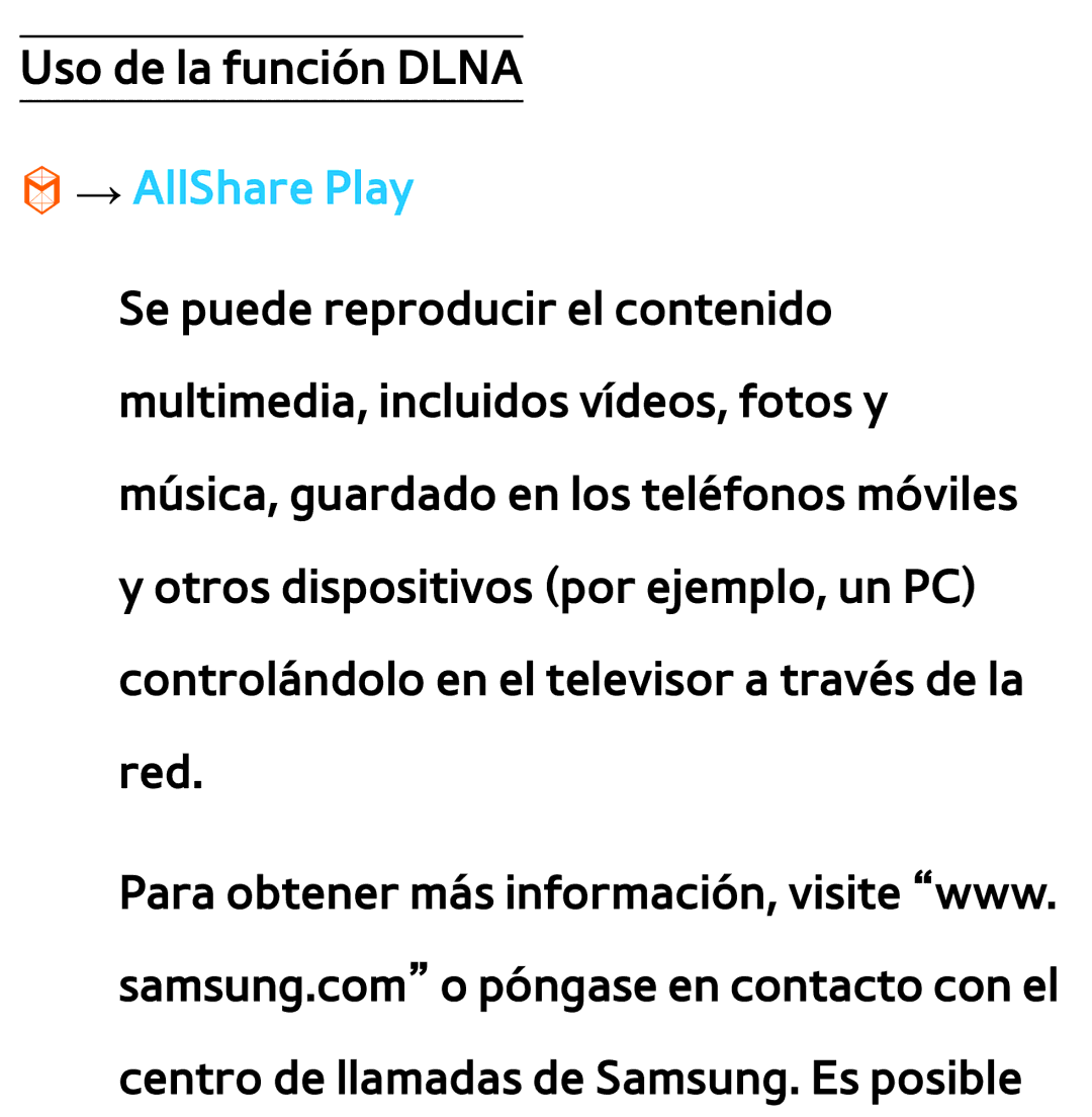 Samsung UE46ES6100WXTK, UE40ES6100WXZG, UE32ES5500WXXH, UE46ES5500WXTK, UE50ES6100WXXH, UE40ES6800SXXC Uso de la función Dlna 