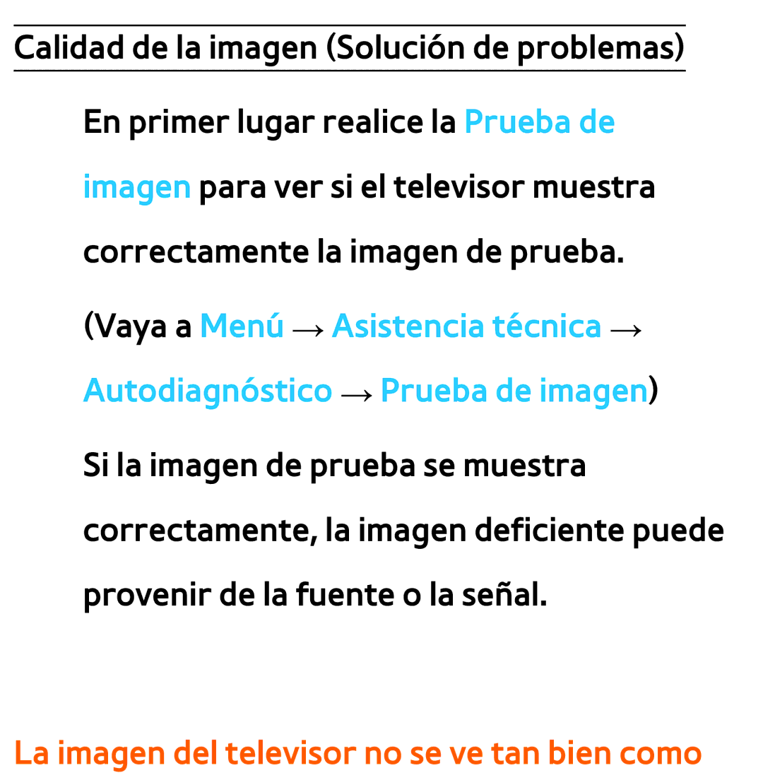 Samsung UE32ES5500VXXC, UE40ES6100WXZG, UE32ES5500WXXH, UE46ES5500WXTK manual La imagen del televisor no se ve tan bien como 